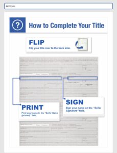 Motor Vehicle Title Examples. Arizonia